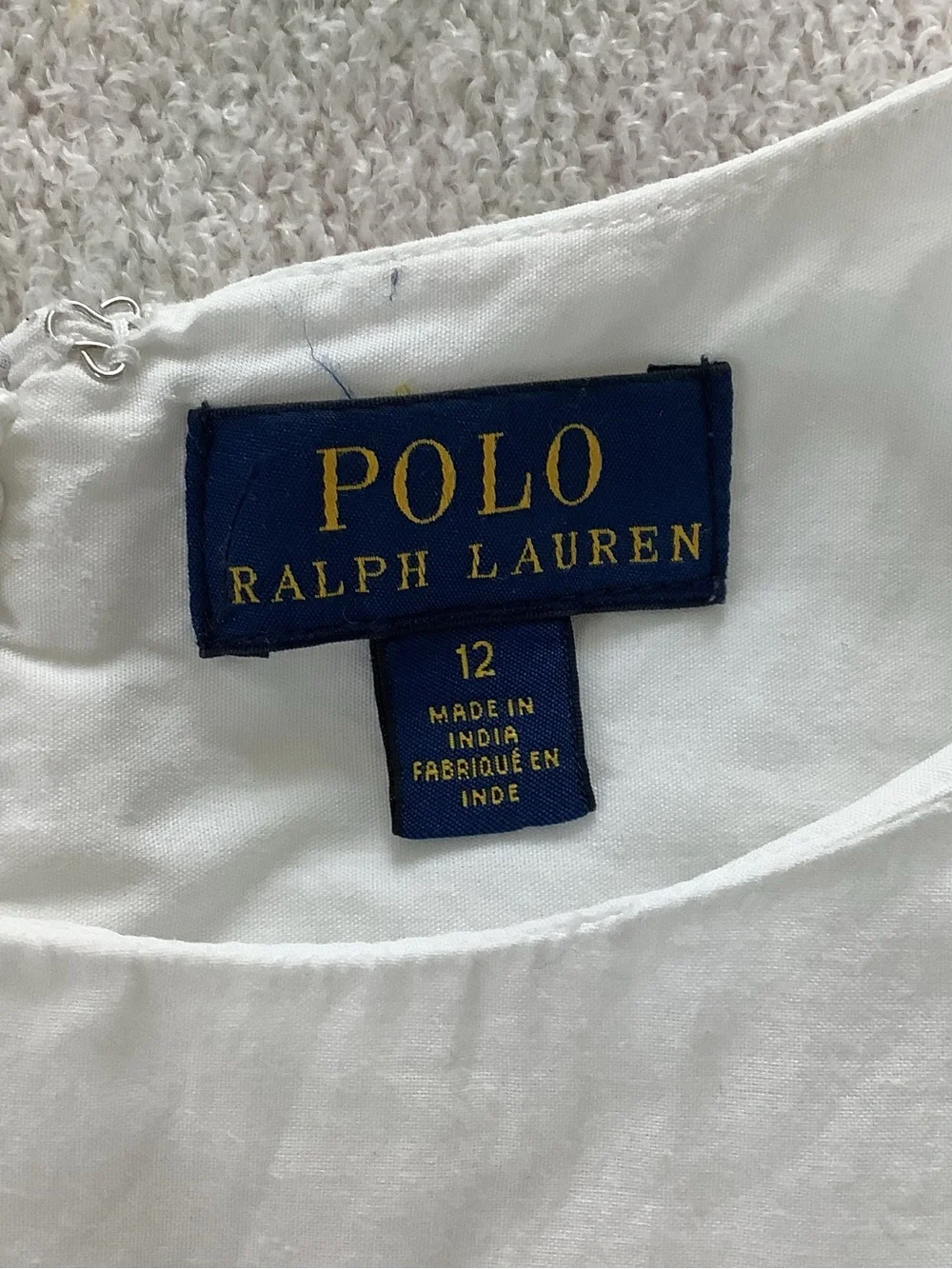 Ralph Lauren Girls’ Eyelet Cotton Voile Dress, Size 12, Excellent Condition